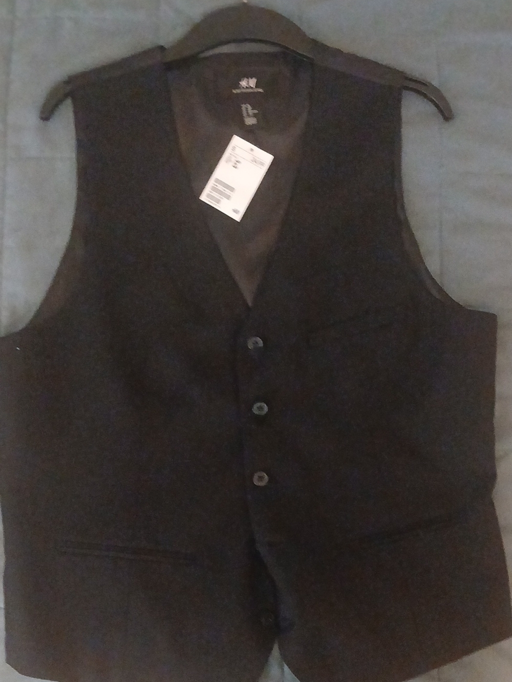 H&M Men's Black Dress Vest - Classic Formal Waistcoat